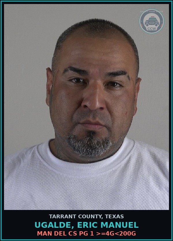 Booking mugshot of Ugalde, Eric Manuel in Tarrant County