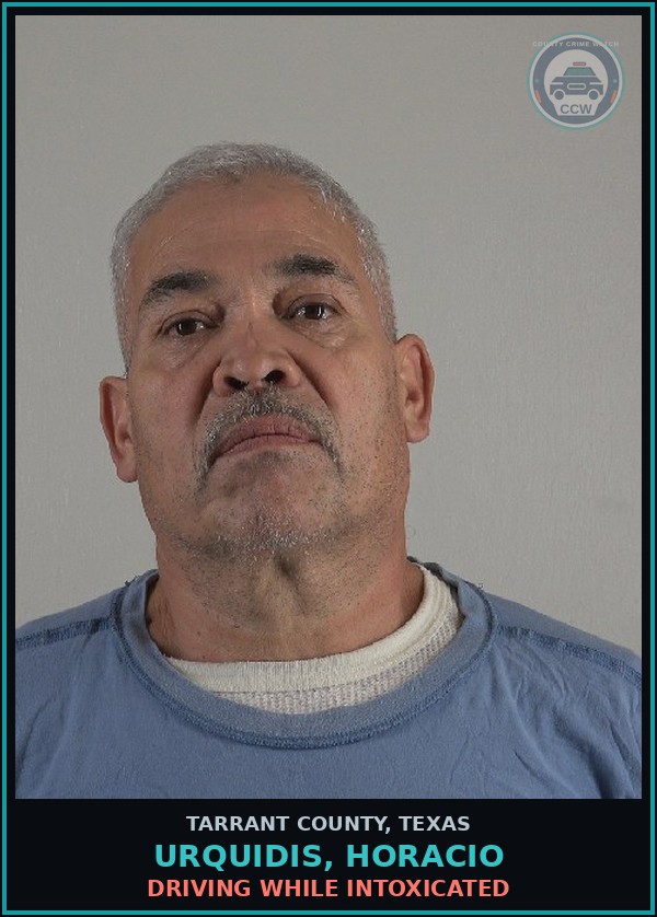 Booking mugshot of Urquidis, Horacio in Tarrant County