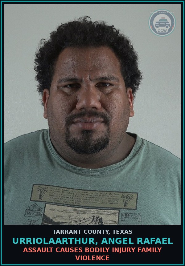 Booking mugshot of Urriolaarthur, Angel Rafael in Tarrant County