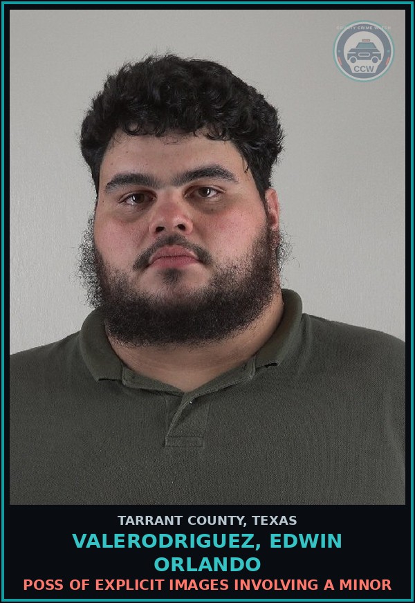 Booking mugshot of Valerodriguez, Edwin Orlando in Tarrant County