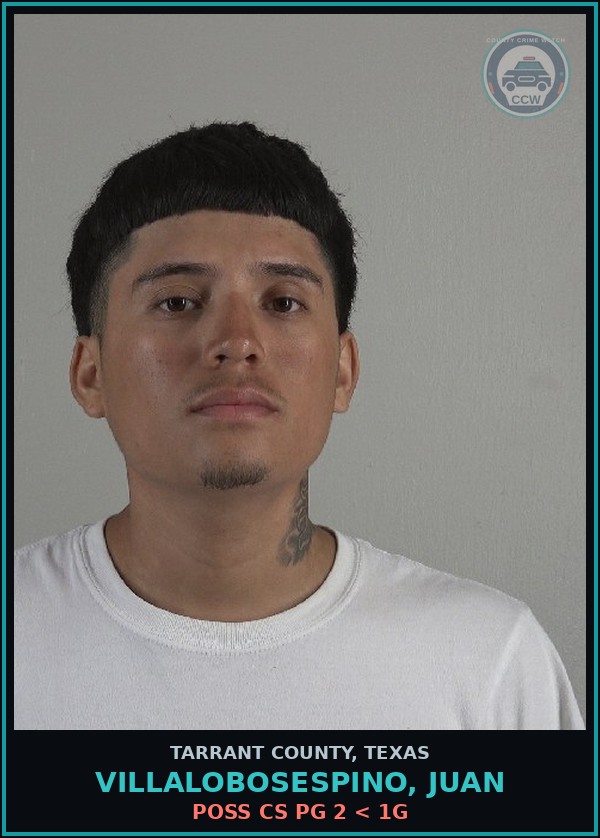 Booking mugshot of Villalobosespino, Juan in Tarrant County