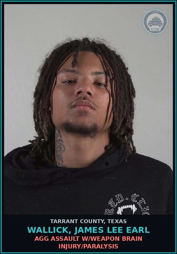 Booking mugshot of Wallick, James Lee Earl in Tarrant County