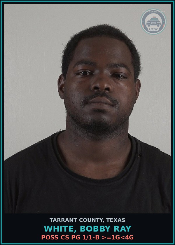 Booking mugshot of White, Bobby Ray in Tarrant County