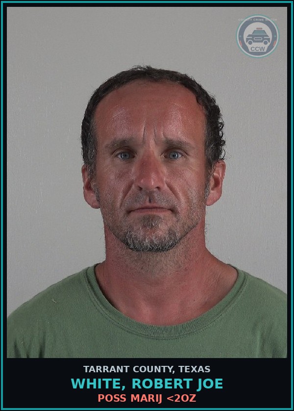 Booking mugshot of White, Robert Joe in Tarrant County