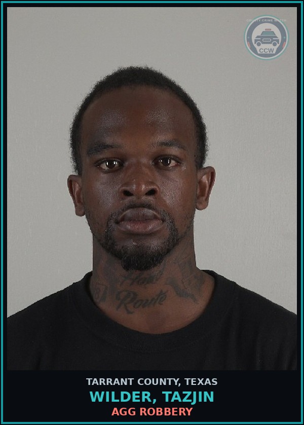 Booking mugshot of Wilder, Tazjin in Tarrant County