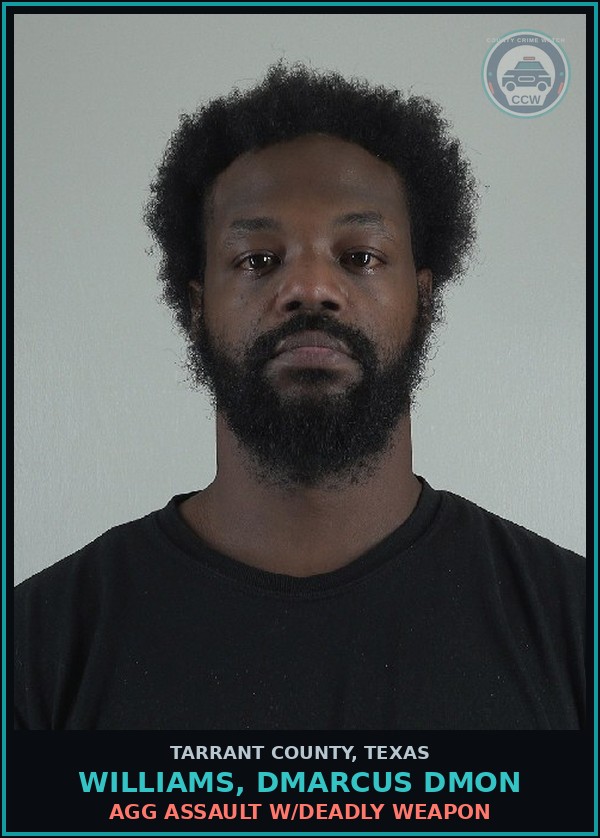 Booking mugshot of Williams, Dmarcus Dmon in Tarrant County