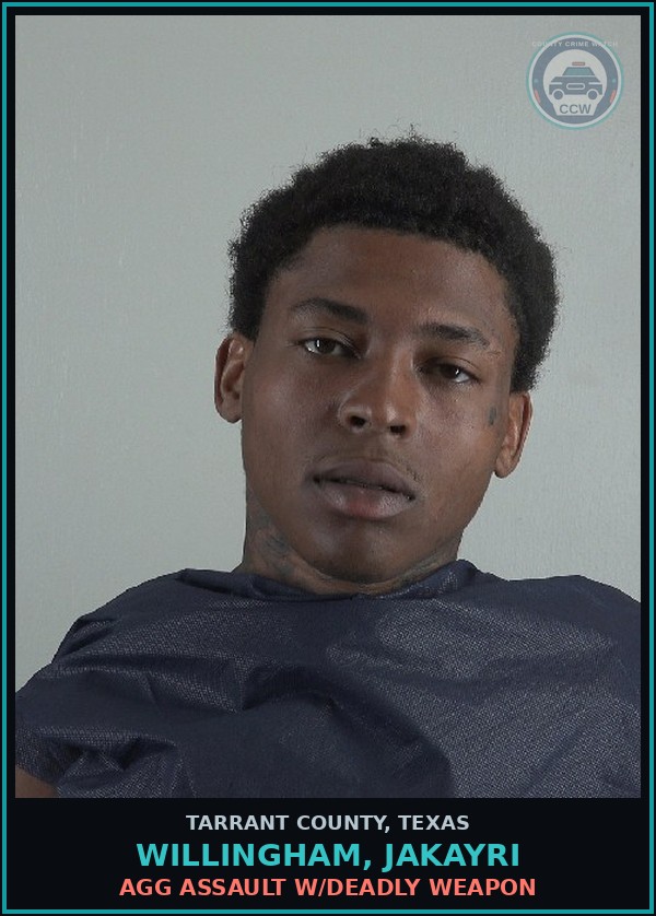 Booking mugshot of Willingham, Jakayri in Tarrant County