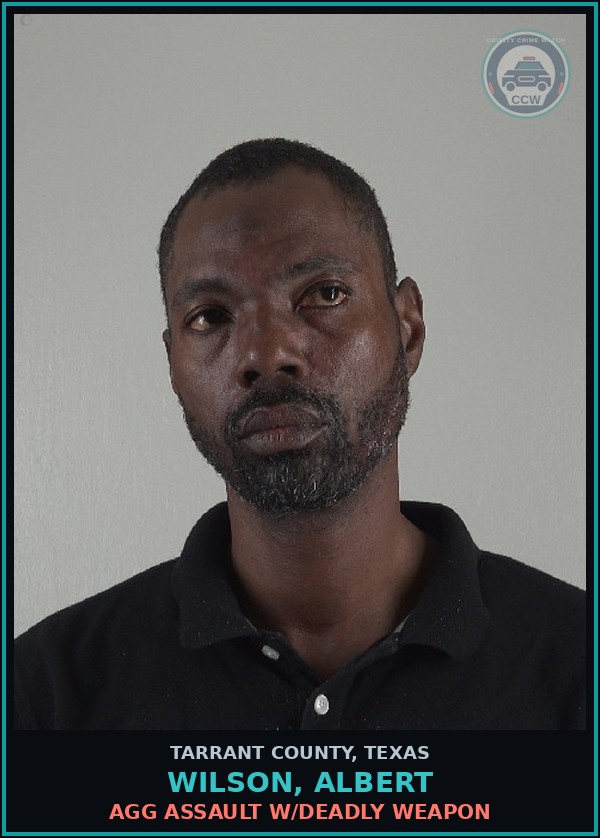 Booking mugshot of Wilson, Albert in Tarrant County