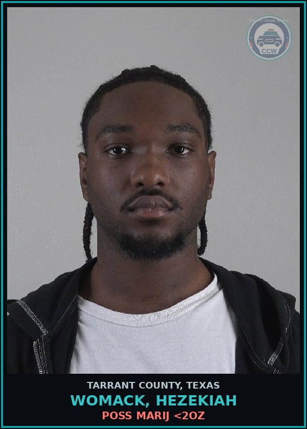 Booking mugshot of Womack, Hezekiah in Tarrant County