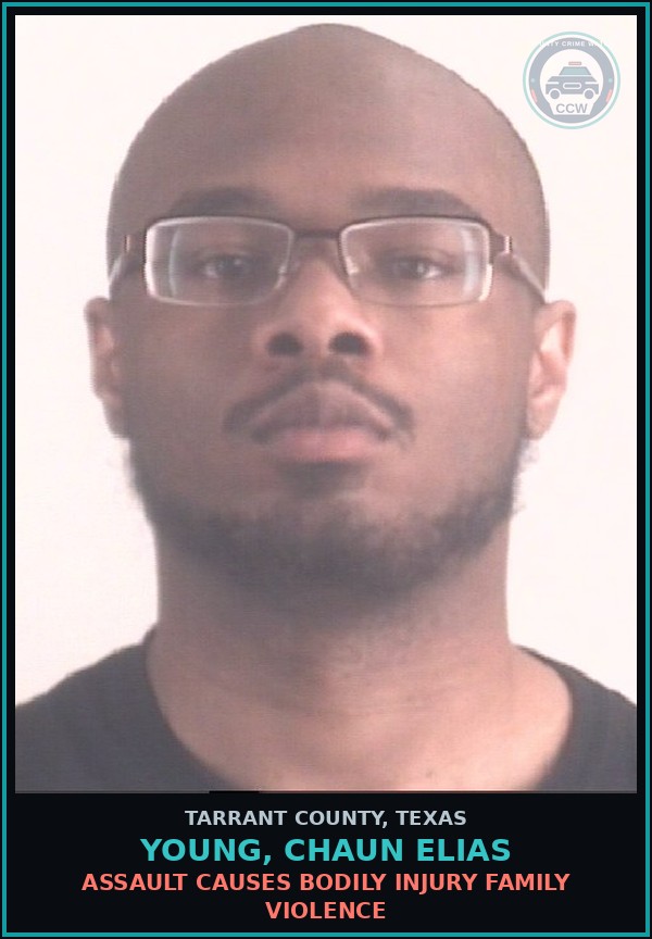 Booking mugshot of Young, Chaun Elias in Tarrant County