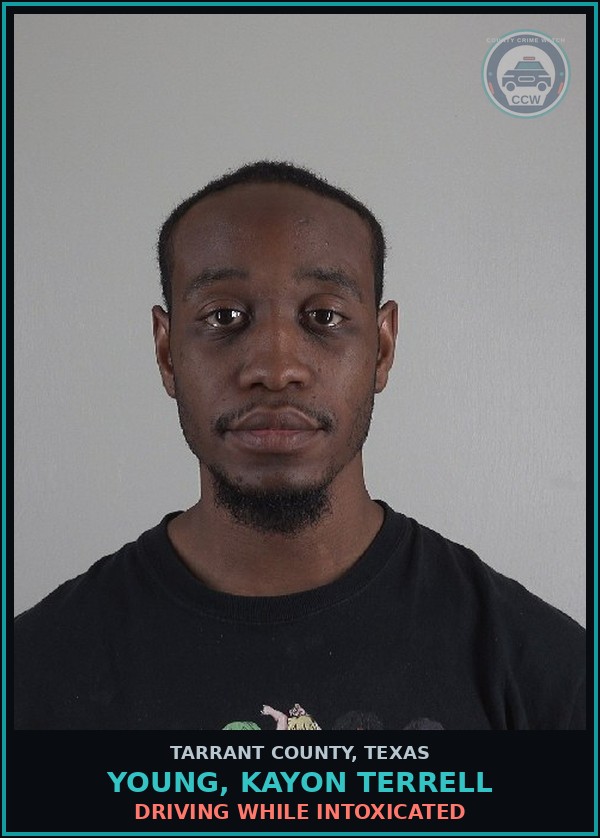 Booking mugshot of Young, Kayon Terrell in Tarrant County