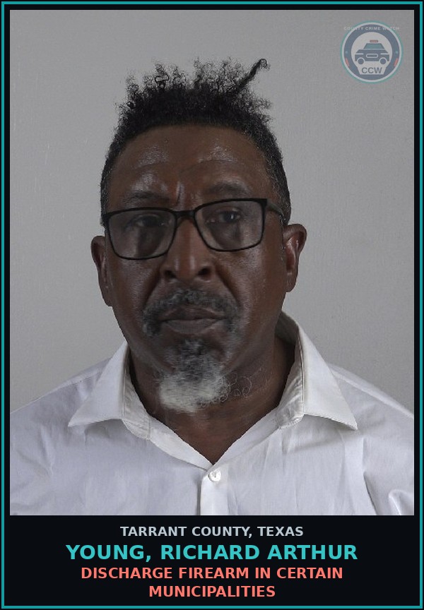 Booking mugshot of Young, Richard Arthur in Tarrant County
