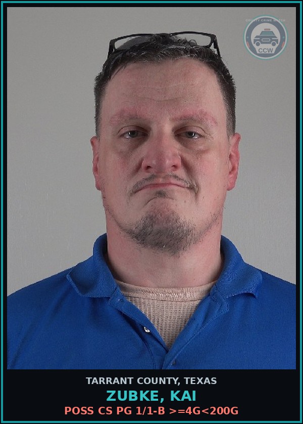 Booking mugshot of Zubke, Kai in Tarrant County