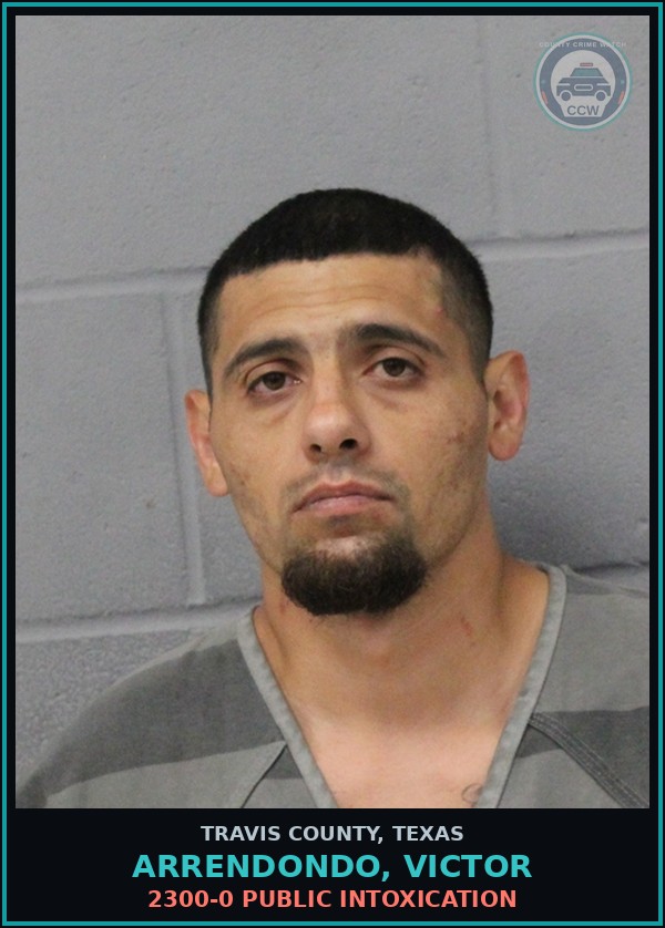 Booking mugshot of Arrendondo, Victor in Travis County