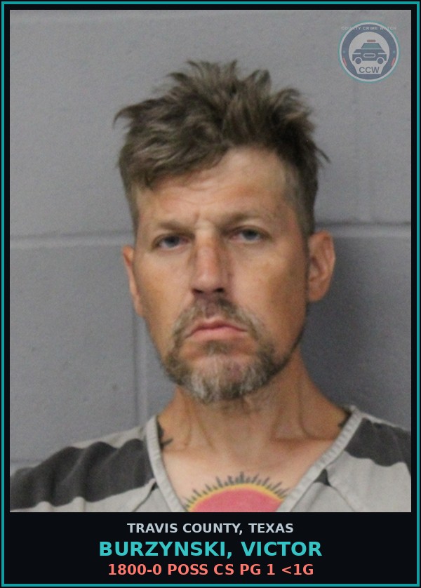 Booking mugshot of Burzynski, Victor in Travis County