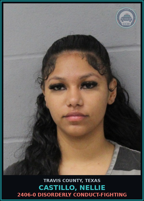 Booking mugshot of Castillo, Nellie in Travis County