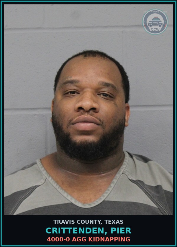 Booking mugshot of Crittenden, Pier in Travis County