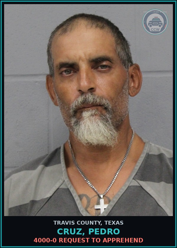 Booking mugshot of Cruz, Pedro in Travis County