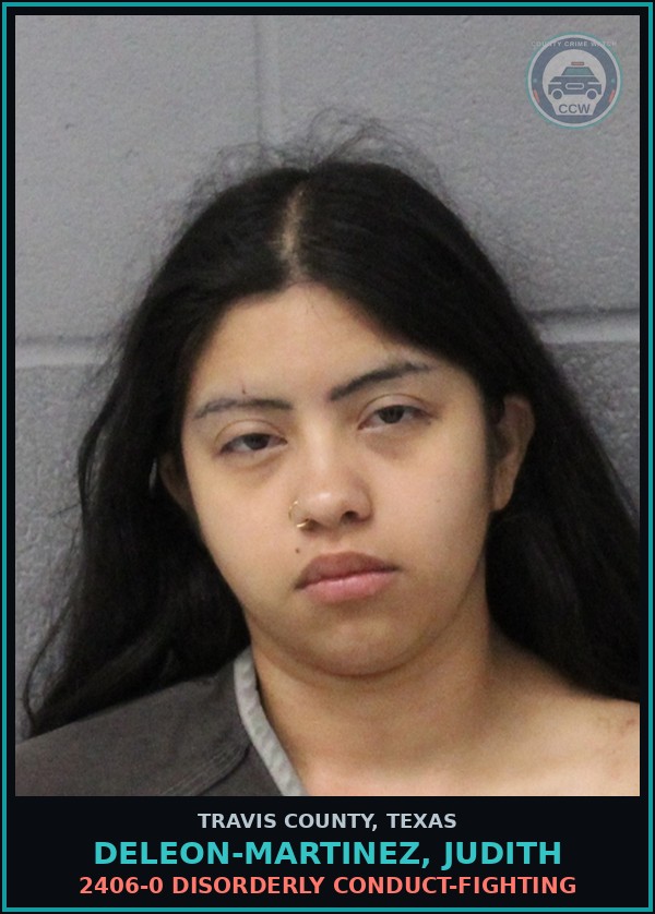 Booking mugshot of Deleon-Martinez, Judith in Travis County