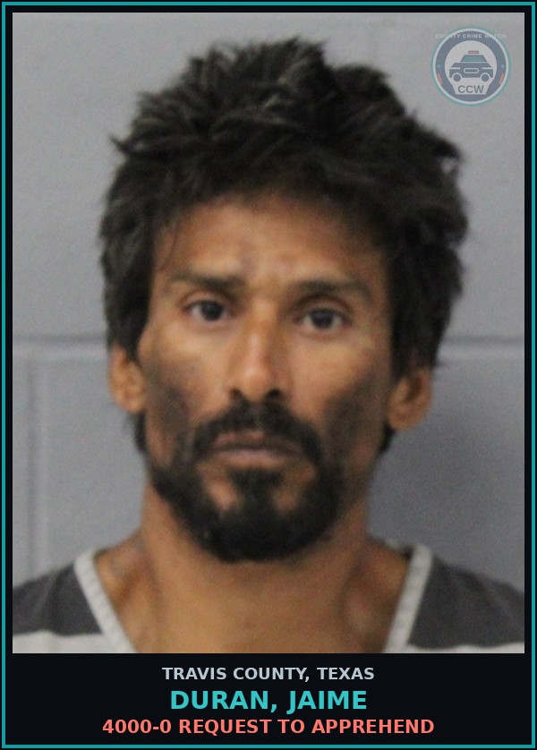 Booking mugshot of Duran, Jaime in Travis County