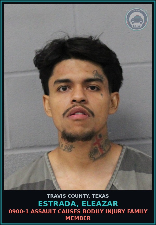 Booking mugshot of Estrada, Eleazar in Travis County
