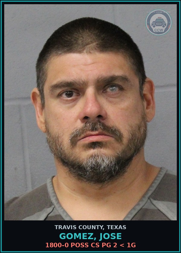 Booking mugshot of Gomez, Jose in Travis County