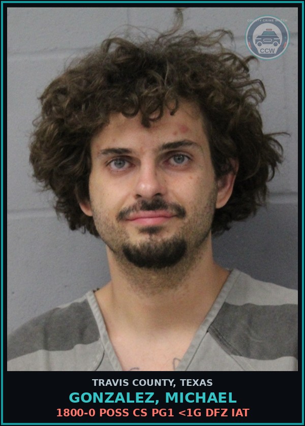 Booking mugshot of Gonzalez, Michael in Travis County