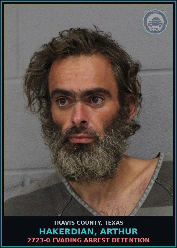 Booking mugshot of Hakerdian, Arthur in Travis County