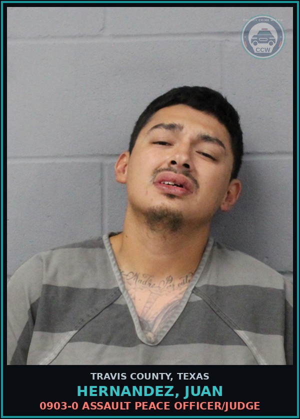 Booking mugshot of Hernandez, Juan in Travis County