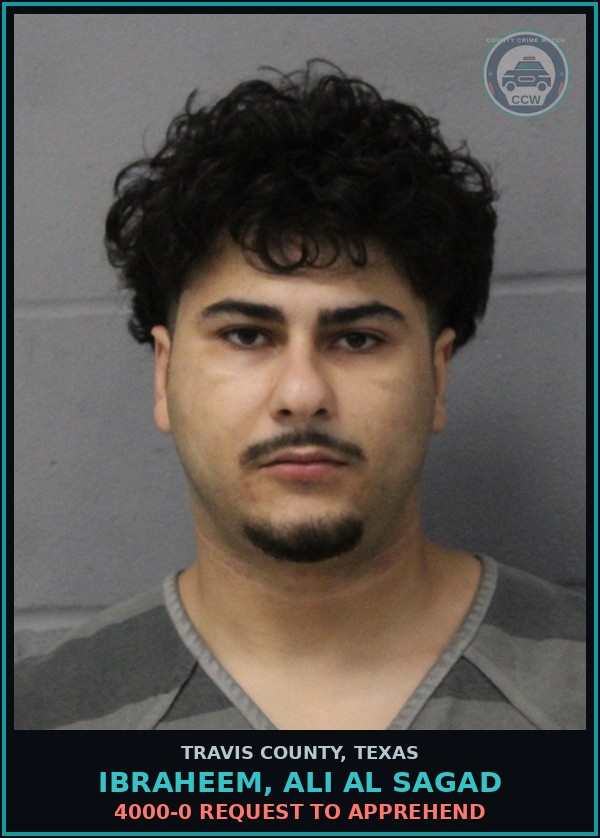 Booking mugshot of Ibraheem, Ali Al Sagad in Travis County