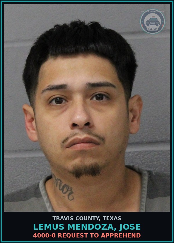 Booking mugshot of Lemus Mendoza, Jose in Travis County