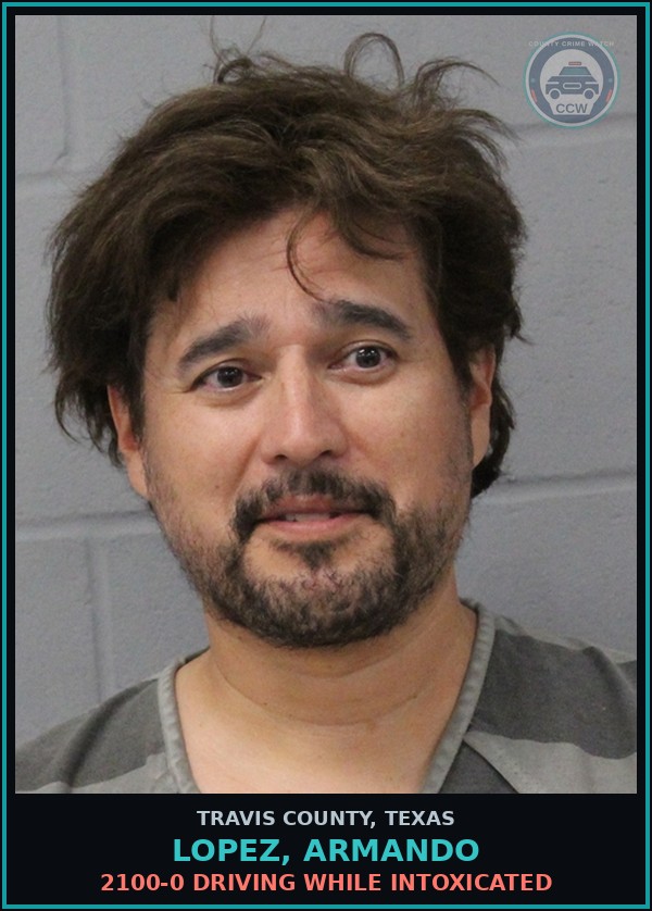 Booking mugshot of Lopez, Armando in Travis County