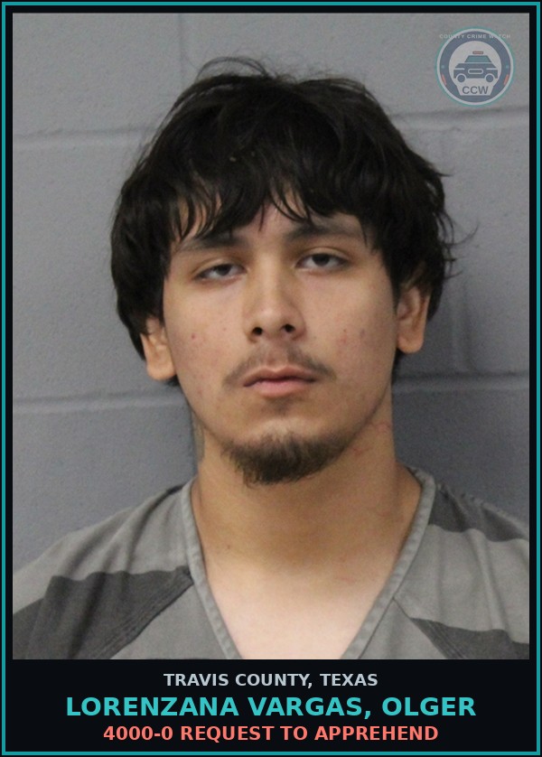 Booking mugshot of Lorenzana Vargas, Olger in Travis County