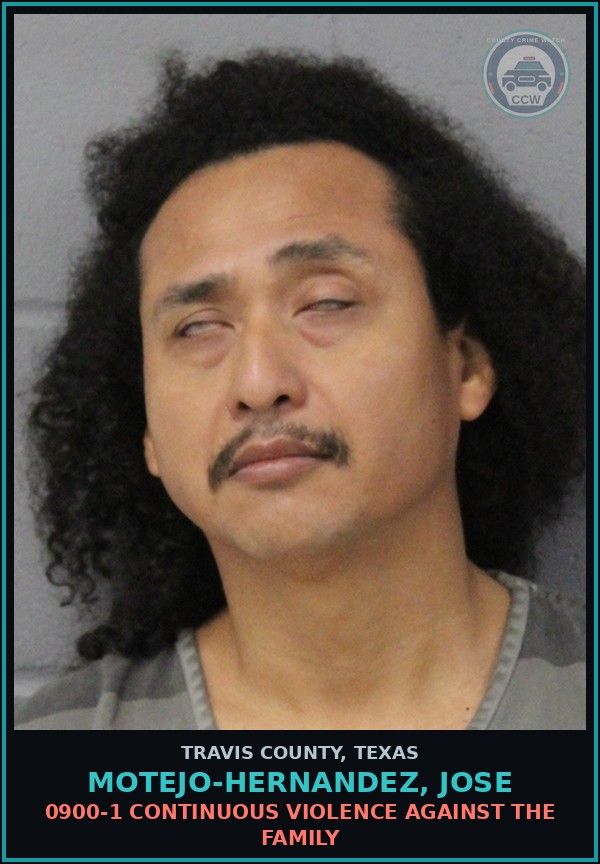 Booking mugshot of Motejo-Hernandez, Jose in Travis County