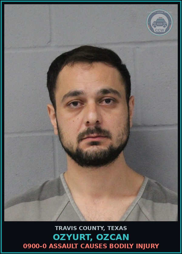 Booking mugshot of Ozyurt, Ozcan in Travis County