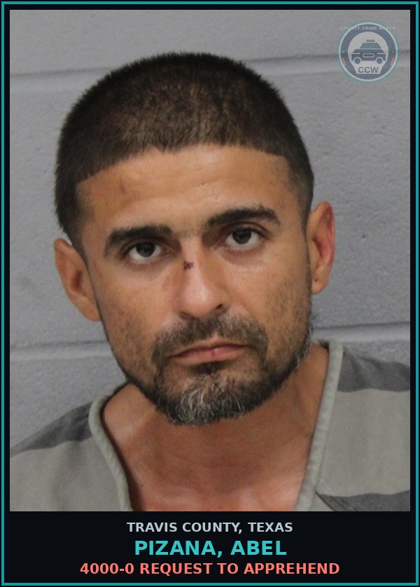 Booking mugshot of Pizana, Abel in Travis County
