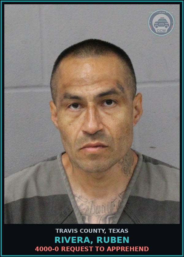 Booking mugshot of Rivera, Ruben in Travis County