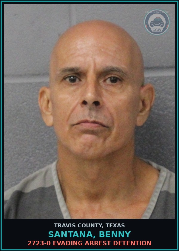 Booking mugshot of Santana, Benny in Travis County