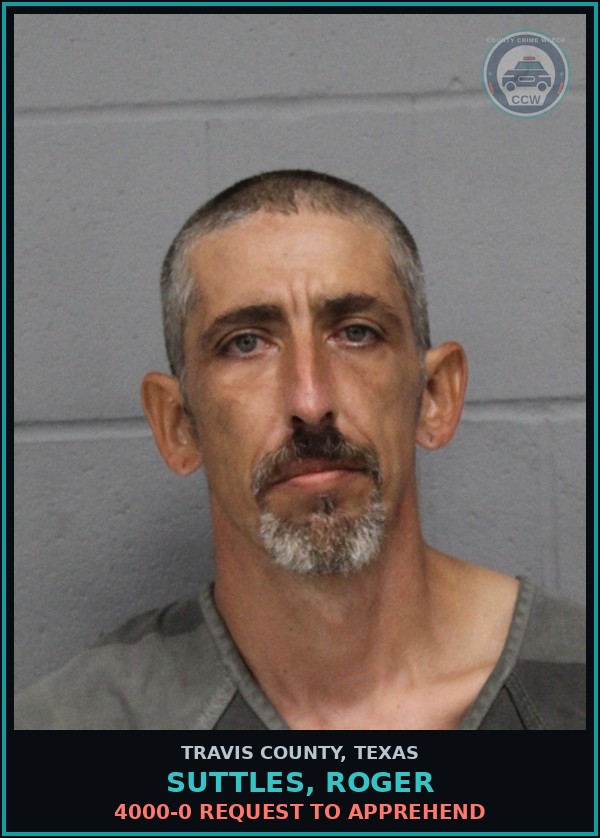 Booking mugshot of Suttles, Roger in Travis County