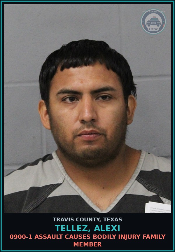 Booking mugshot of Tellez, Alexi in Travis County