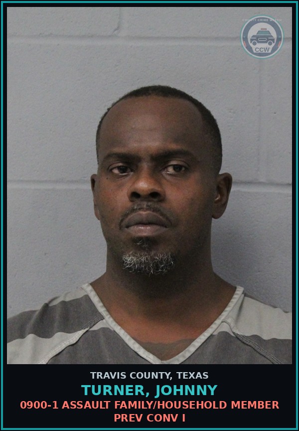 Booking mugshot of Turner, Johnny in Travis County