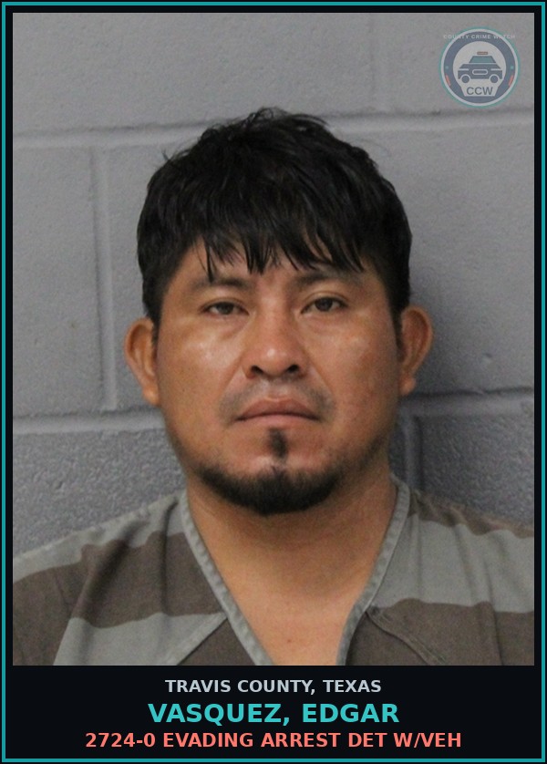 Booking mugshot of Vasquez, Edgar in Travis County