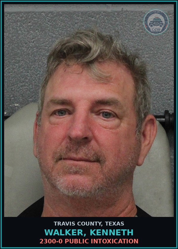 Booking mugshot of Walker, Kenneth in Travis County