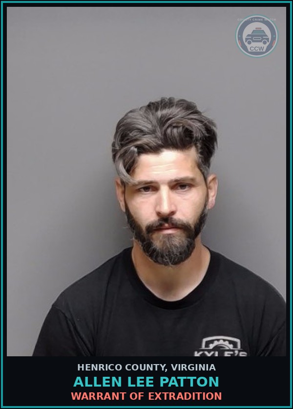 Booking mugshot of Allen Lee Patton in Henrico County