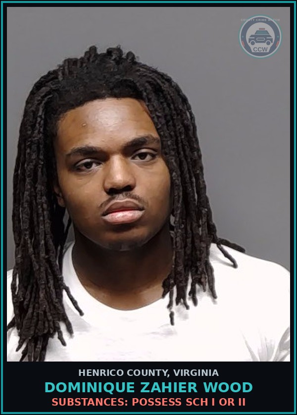 Booking mugshot of Dominique Zahier Wood in Henrico County