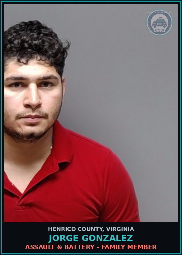 Booking mugshot of Jorge Gonzalez in Henrico County