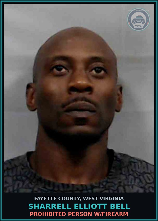 Booking mugshot of Sharrell Elliott Bell in Fayette County