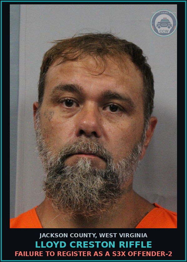 Booking mugshot of Lloyd Creston Riffle in Jackson County