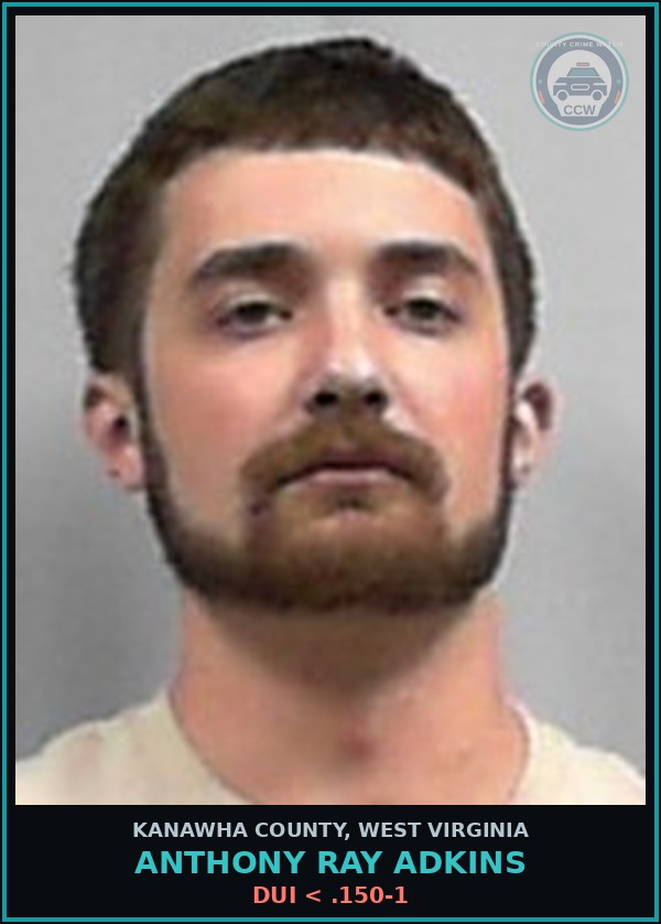 Booking mugshot of Anthony Ray Adkins in Kanawha County