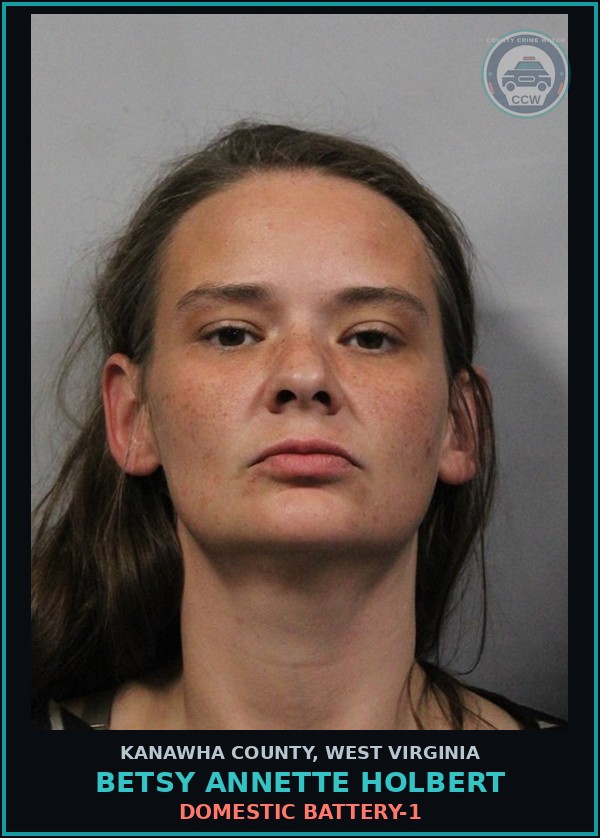 Booking mugshot of Betsy Annette Holbert in Kanawha County